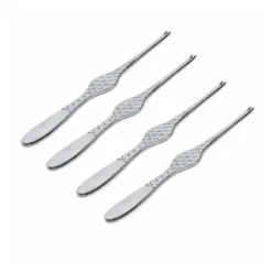 Alessi Colombina Fish Schaaldiervork 4-pack