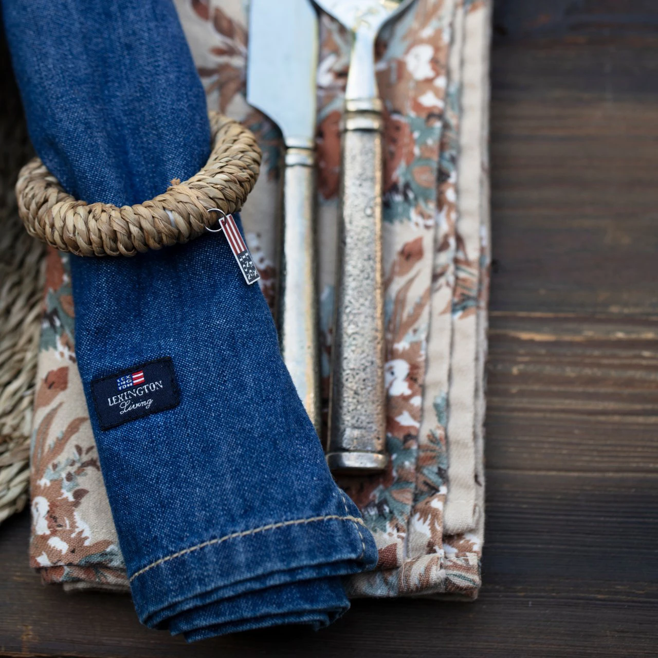 Lexington Icons Denim Servet 50x50 Cm 4 Lexington Icons Denim Servet 50x50 Cm - Afbeelding 4