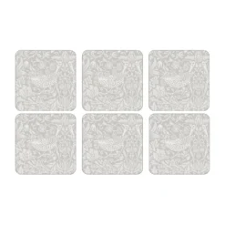 Strawberry Thief Glazen Onderzetter 6-pack