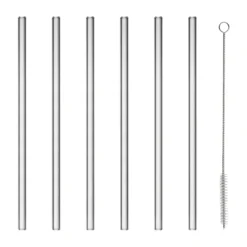 Blomus Sala Glazen Rietjes Met Borsteltje Ø20 Cm 6-pack