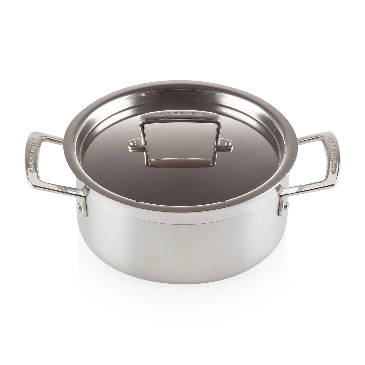 Le Creuset 3-Ply Lage Braadpan Met Deksel 1 Le Creuset 3-Ply Lage Braadpan Met Deksel