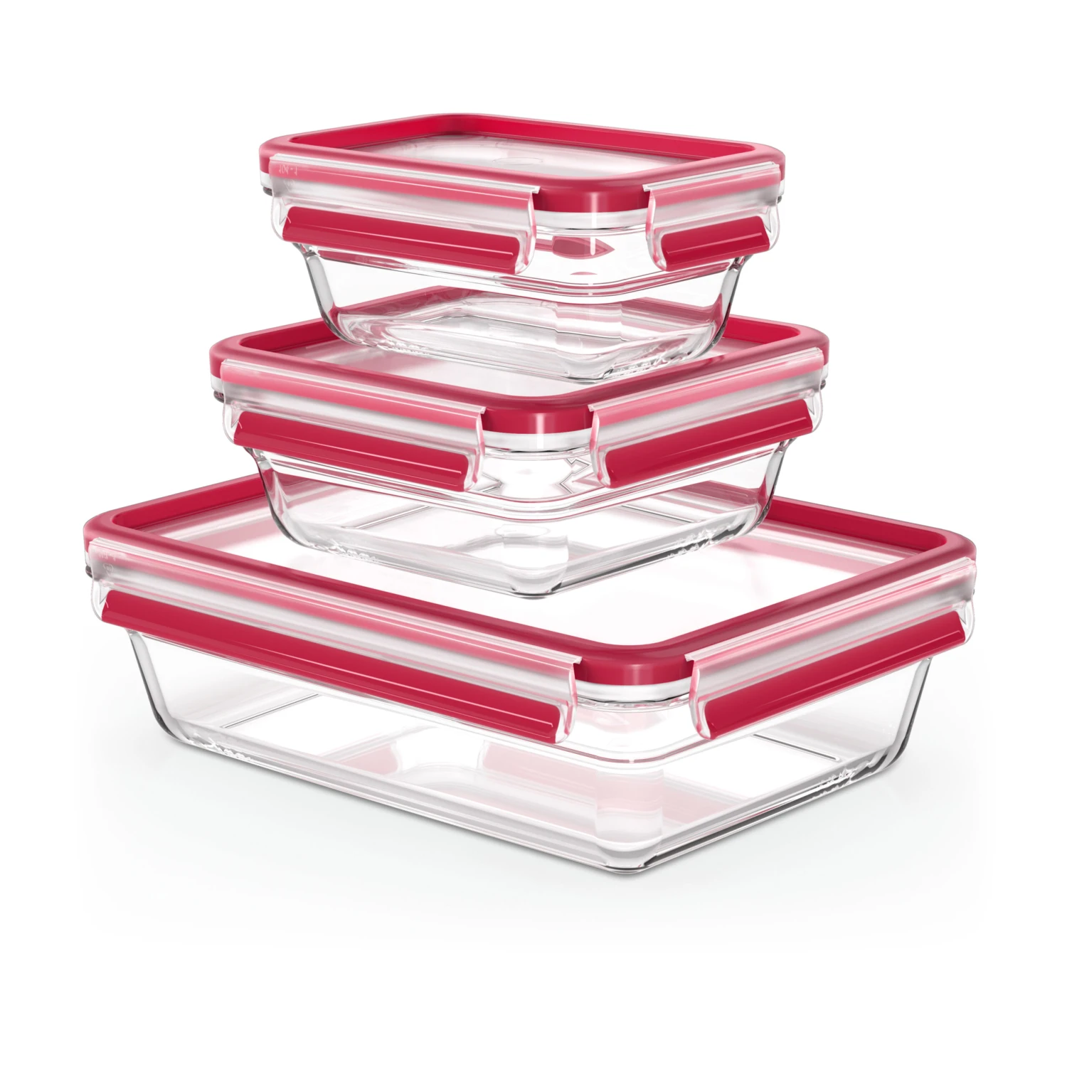 Tefal MasterSeal Glas Lunchtrommel 3-pack 1 Tefal MasterSeal Glas Lunchtrommel 3-pack