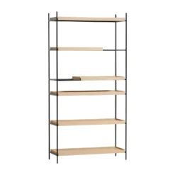 Woud Tray Rek Hoog Eikenhout, 100x201 Cm