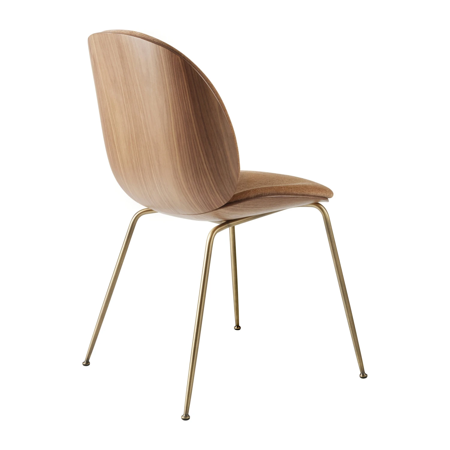 Gubi Beetle Aan De Voorkant Beklede Stoel Walnoot 3 Gubi Beetle Aan De Voorkant Beklede Stoel Walnoot - Afbeelding 3