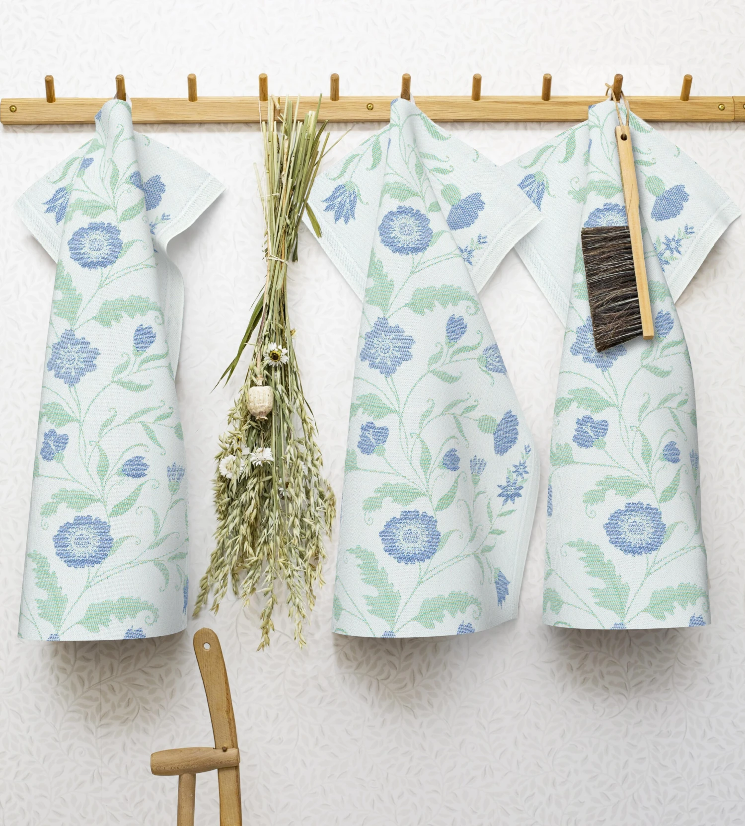 Blå Blom Keukenhanddoek 2 Blå Blom Keukenhanddoek - Afbeelding 2