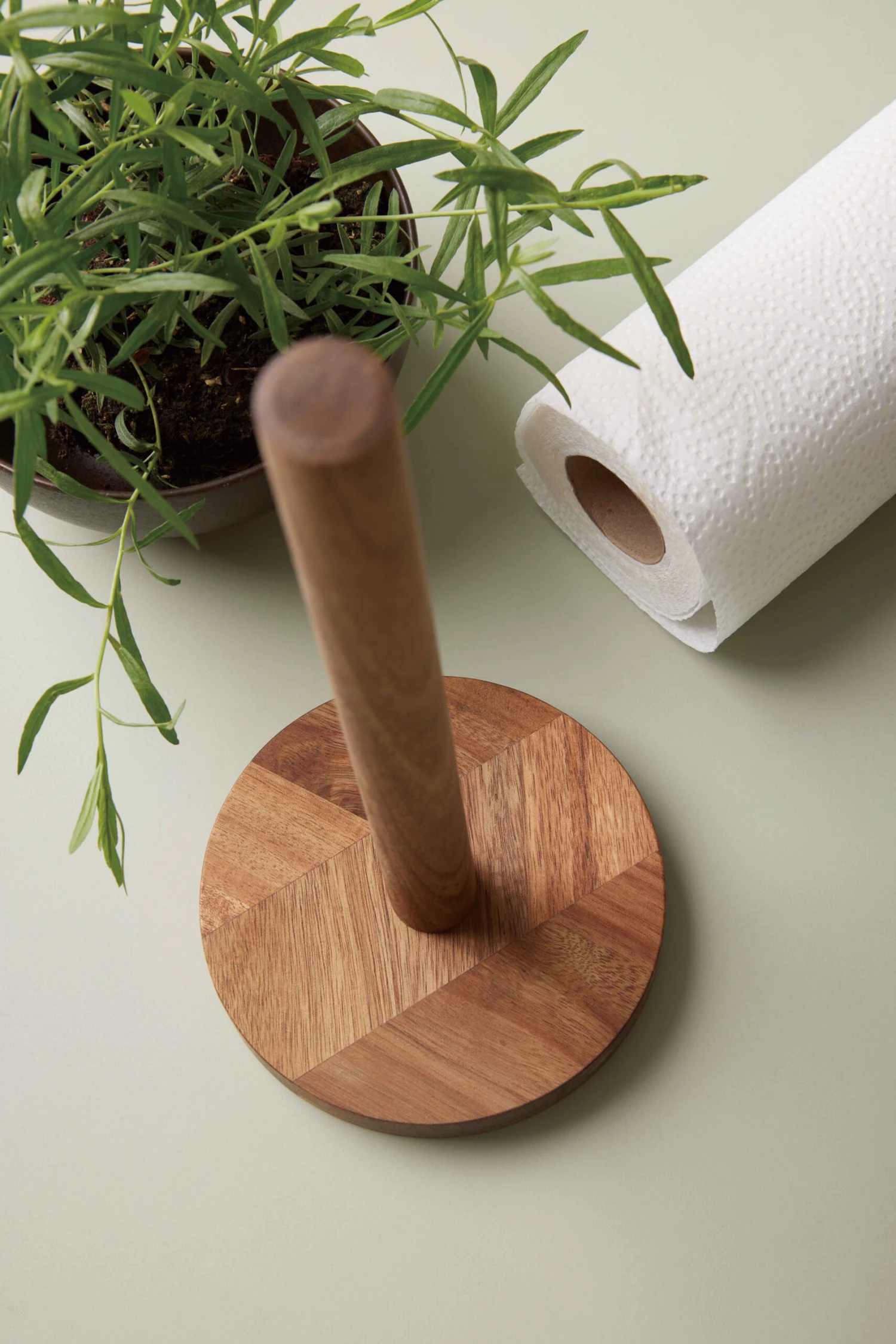Aida Keukenrolhouder Acaciahout 4 Aida Keukenrolhouder Acaciahout - Afbeelding 4